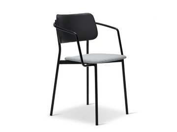 ULI METAL 331-M - Stackable steel chair with armrests by Origins 1971 - view 2
